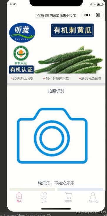 基于拍照付款功能的微信小程序蔬菜銷售系統 技術開發與銷售解析
